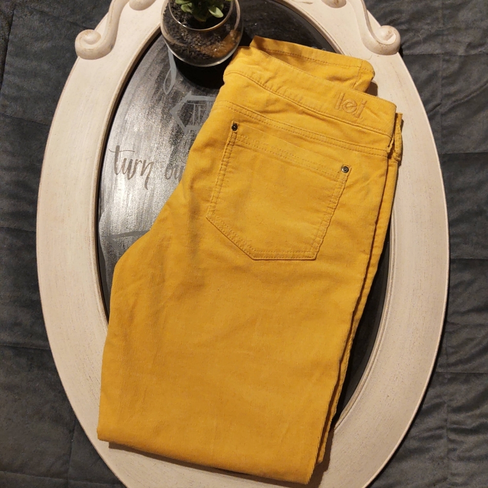 L.e.i. Yellow Corduroy  Skinny Pants